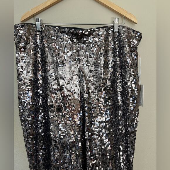 NWT Anthropologie Good American Wide Leg Sequin Pant Sz 3X - Picture 4 of 12
